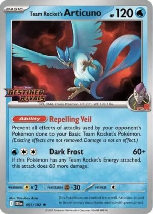 PokémonSealed Promo Team Rocket's Articuno DR Stamped # 51