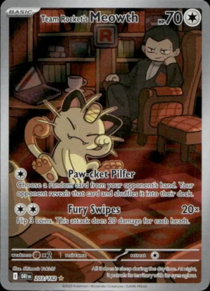 Team Rocket Meowth Illustration Rare