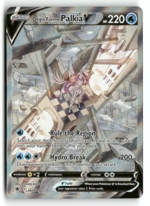 SWSH10: Astral Radiance #167/189 Origin Forme Palkia V (Alternate Full Art)